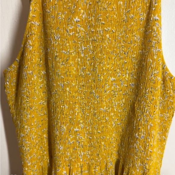 ZATTCAS’ Smocked top Midi Tiered Floral Dress Yellow/White size Medium - Picture 10 of 16